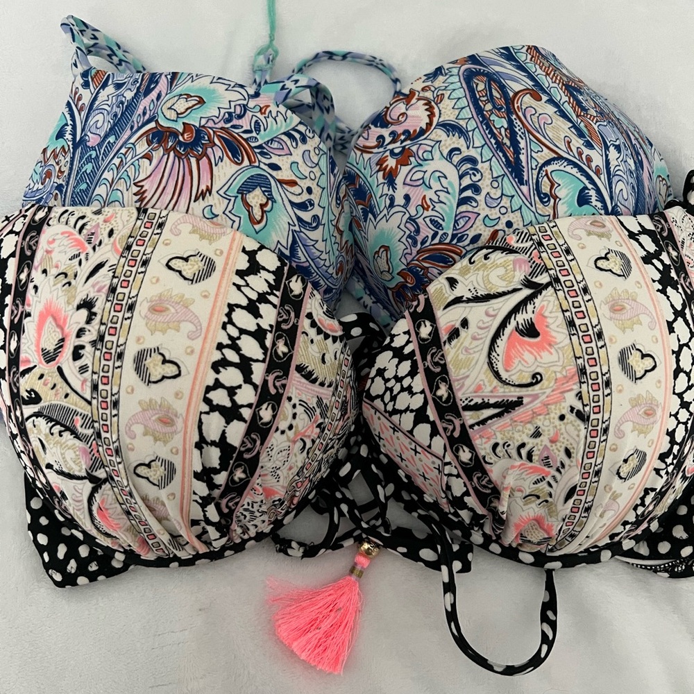 2 Victoria Secret swim tops 36C